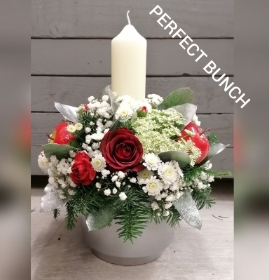 Christmas candle arrangement